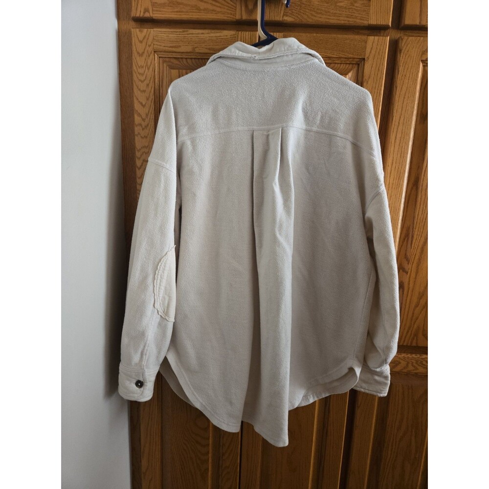 Free People We The Free Ruby Jacket In Champagne Dreams Size M Distressed Ovsize - Picture 10 of 15